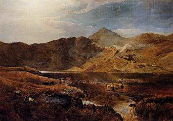 西德尼 理查德 珀西 Williams Cattle And Sheep In A Scottish Highland Landscape